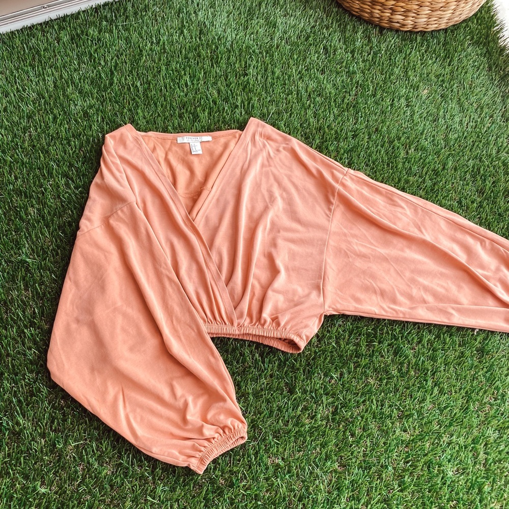 Peach crop top